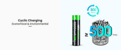 Batterie Nextorch 18650 - 2600mAh 3.6V protégée Li-ion  NYCTALOPE  