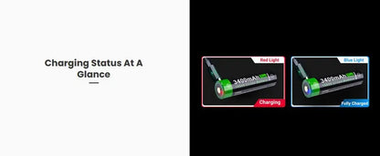 Batterie Nextorch 18650 - 3400mAh 3.6V protégée Li-ion USB-C - NYCTALOPE