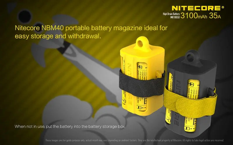 Batterie Nitecore IMR 18650 3100mAh 3.7V 35A  NYCTALOPE  