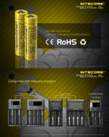Batterie Nitecore IMR 18650 3100mAh 3.7V 35A  NYCTALOPE  