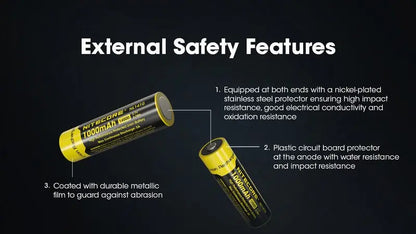 Batterie Nitecore NL1410 14500 - 1000mAh 3.7V protégée Li-ion  NYCTALOPE  