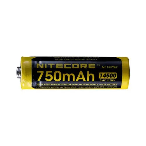 Batterie Nitecore NL1475R rechargeable - 750mAh - 3.6V protégée Li-ion  NYCTALOPE  