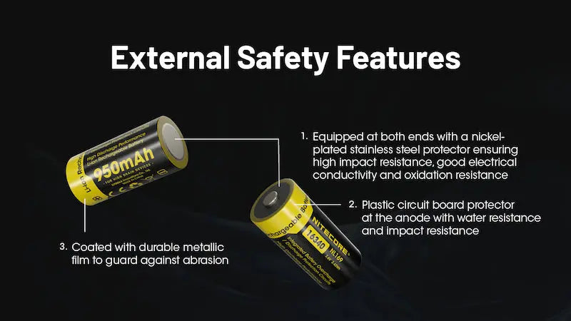 Batterie Nitecore NL169 rechargeable – 950mAh 3.6V protégée Li-ion  NYCTALOPE  