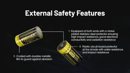 Batterie Nitecore NL169 rechargeable – 950mAh 3.6V protégée Li-ion  NYCTALOPE  