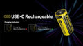 Batterie Nitecore NL169R 16340 rechargeable USB-C - 950mAh 3.6V protégée Li-ion - RCR123  NYCTALOPE  