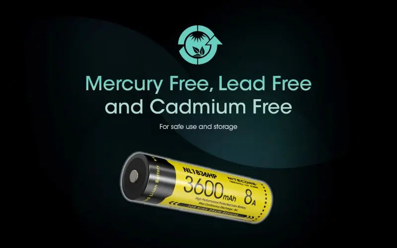 Batterie Nitecore NL1836HP 18650 – 3600mAh 3.6V protégée Li-ion  NYCTALOPE  