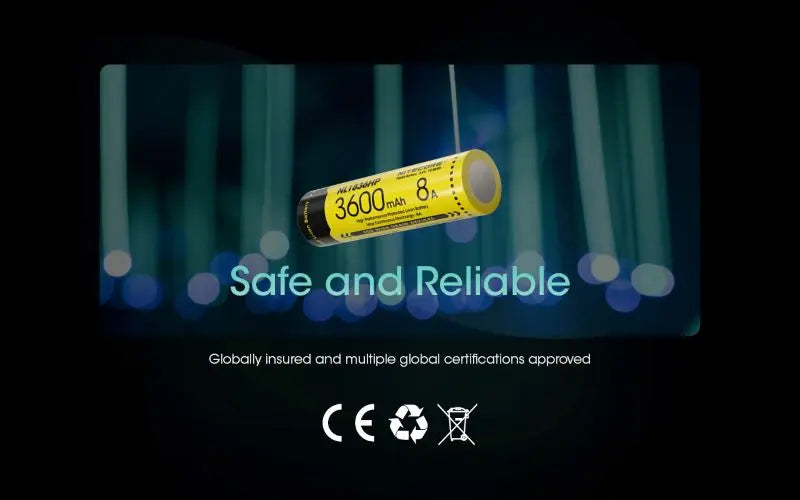 Batterie Nitecore NL1836HP 18650 – 3600mAh 3.6V protégée Li-ion  NYCTALOPE  