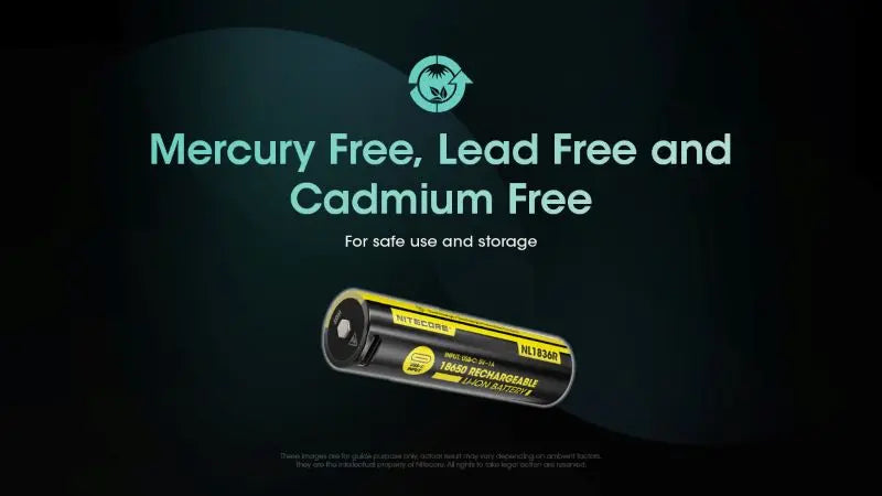 Batterie Nitecore NL1836R 18650 Rechargeable – 3600mAh 3.6V protégée Li-ion  NYCTALOPE  