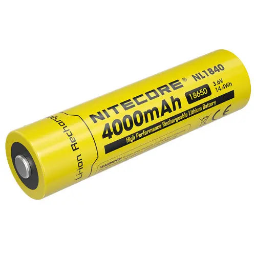 Batterie Nitecore NL1840 18650 - 4000mAh 3.6V protégée Li-ion  NYCTALOPE  