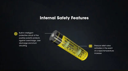 Batterie Nitecore NL1840HP 18650 - 4000mAh 3.6V protégée Li-ion  NYCTALOPE  