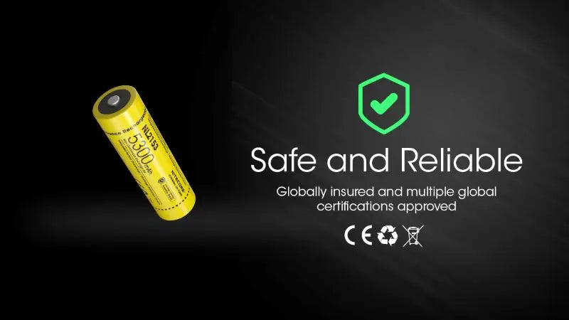 Batterie Nitecore NL2153 21700 – 5300mAh - 3.6V protégée Li-ion  NYCTALOPE  