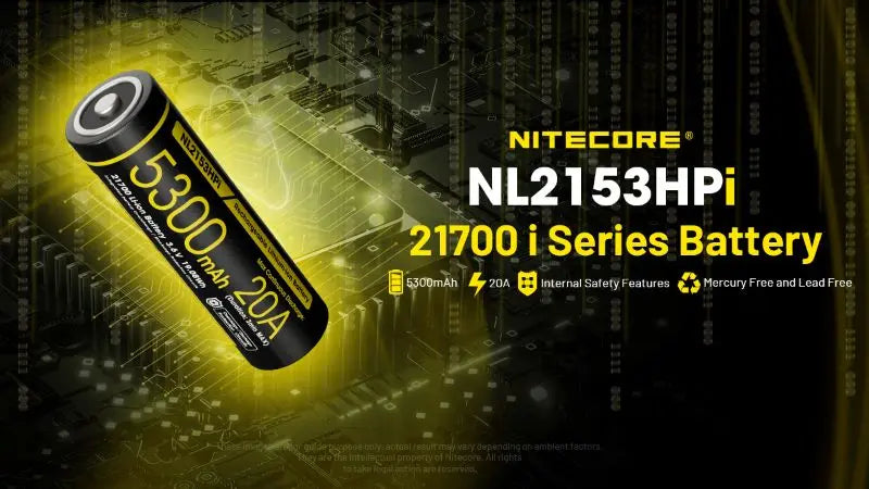 Batterie Nitecore NL2153HPi 21700 – 5300mAh 3.6V protégée Li-ion  NYCTALOPE  