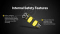 Batterie Nitecore NL2153HPi 21700 – 5300mAh 3.6V protégée Li-ion  NYCTALOPE  