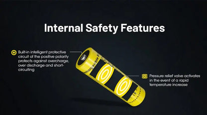 Batterie Nitecore NL2160HP 21700 - 6000mAh 3.6V - protégée Li-ion  NYCTALOPE  