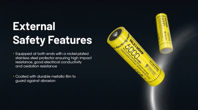 Batterie Nitecore NL2160HP 21700 - 6000mAh 3.6V - protégée Li-ion  NYCTALOPE  