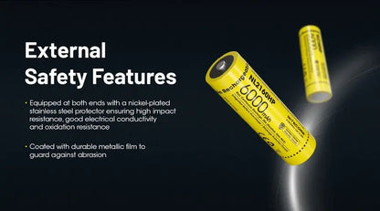 Batterie Nitecore NL2160HP 21700 - 6000mAh 3.6V - protégée Li-ion  NYCTALOPE  