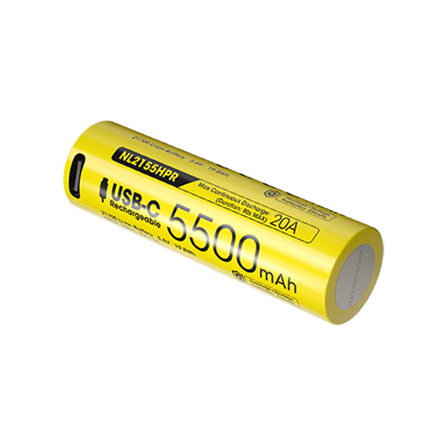 Batterie Nitecore NL2155HPR 5500mAh 3.6V li-ion protégée Haute Performance - port USB-C  NYCTALOPE  