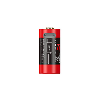 Batterie Klarus 16GT-85UR - 850mAh 3.7V protégée Li-ion, rechargeable en USB-C  NYCTALOPE  