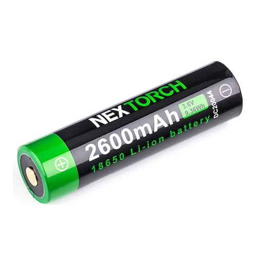 Batterie Nextorch 18650 - 2600mAh 3.6V protégée Li-ion USB-C
