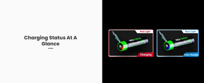 Batterie Nextorch 18650 - 2600mAh 3.6V protégée Li-ion USB-C  NYCTALOPE  