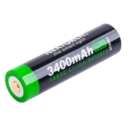Batterie Nextorch 18650 - 3400mAh 3.6V protégée Li-ion USB-C - NYCTALOPE