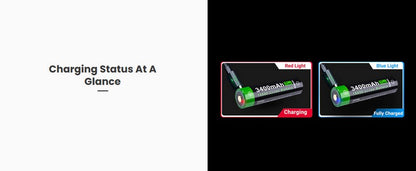 Batterie Nextorch 18650 - 3400mAh 3.6V protégée Li-ion USB-C - NYCTALOPE