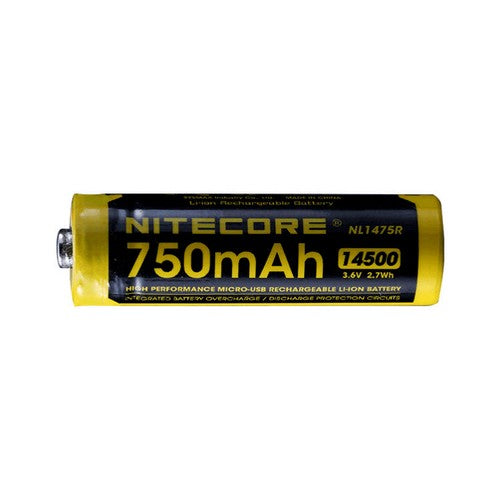 Batterie Nitecore NL1475R rechargeable - 750mAh - 3.6V protégée Li-ion  NYCTALOPE  