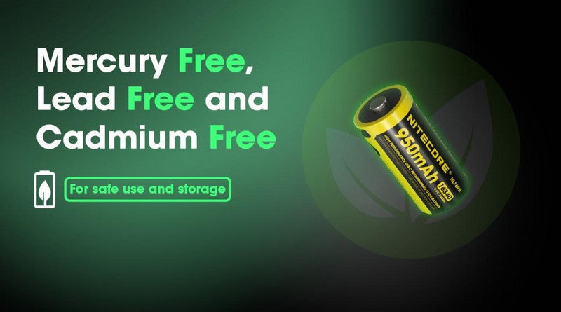 Batterie Nitecore NL169R 16340 rechargeable USB-C - 950mAh 3.6V protégée Li-ion - RCR123  NYCTALOPE  