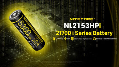 Batterie Nitecore NL2153HPi 21700 – 5300mAh 3.6V protégée Li-ion  NYCTALOPE  