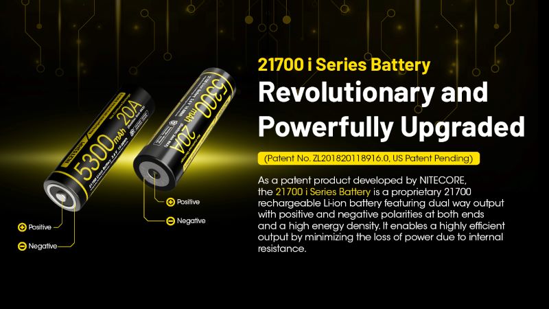 Batterie Nitecore NL2153HPi 21700 – 5300mAh 3.6V protégée Li-ion  NYCTALOPE  