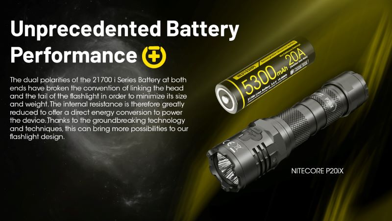 Batterie Nitecore NL2153HPi 21700 – 5300mAh 3.6V protégée Li-ion  NYCTALOPE  