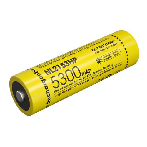 Batterie Nitecore NL2153HP 21700 - 5300mAh 3.6V protégée Li-ion  NYCTALOPE  