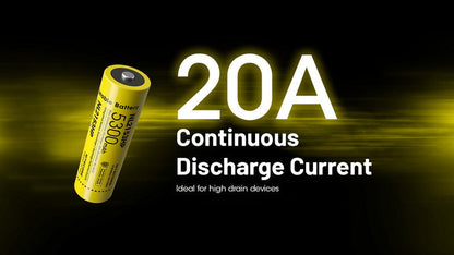 Batterie Nitecore NL2153HP 21700 - 5300mAh 3.6V protégée Li-ion  NYCTALOPE  