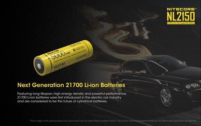 Batterie Nitecore NL2150 21700 – 5000mAh 3.7V protégée Li-ion  NYCTALOPE  