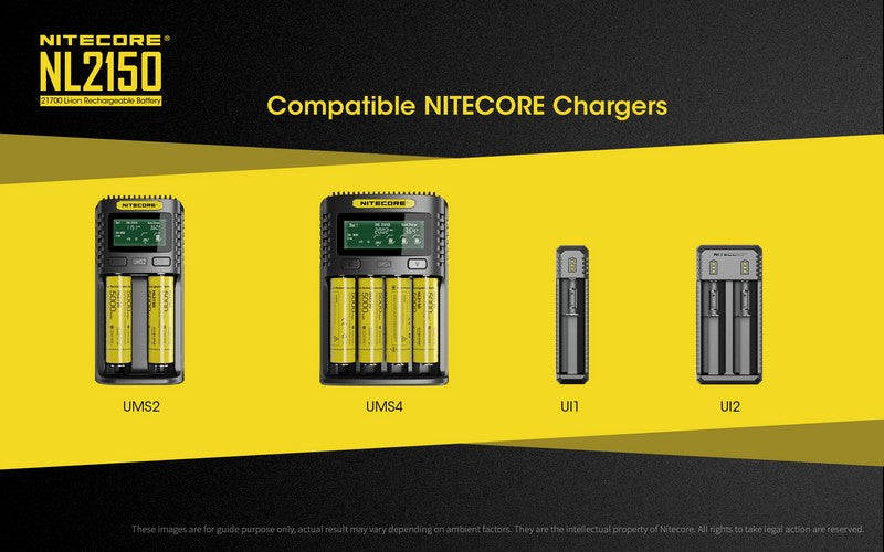 Batterie Nitecore NL2150 21700 – 5000mAh 3.7V protégée Li-ion Nitecore