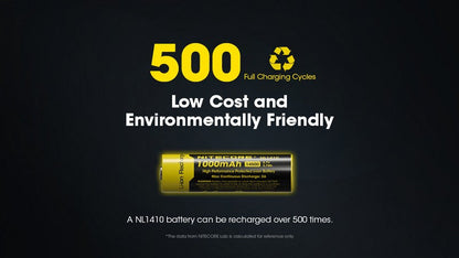 Batterie Nitecore NL1410 14500 - 1000mAh 3.7V protégée Li-ion  NYCTALOPE  