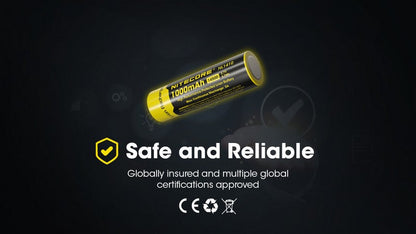 Batterie Nitecore NL1410 14500 - 1000mAh 3.7V protégée Li-ion  NYCTALOPE  