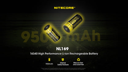 Batterie Nitecore NL169 rechargeable – 950mAh 3.6V protégée Li-ion  NYCTALOPE  