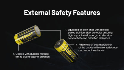 Batterie Nitecore NL169 rechargeable – 950mAh 3.6V protégée Li-ion  NYCTALOPE  