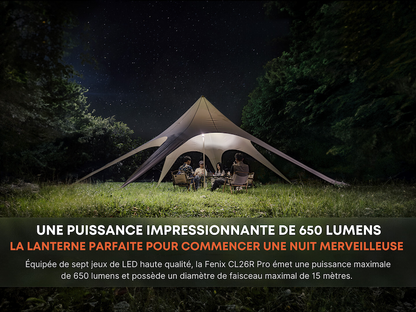 Lanterne Fenix CL26R PRO - 650 Lumens - Rechargeable - White  NYCTALOPE  