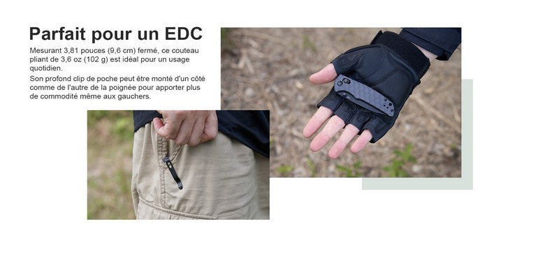 Olight Rubato 3 - Couteau de camping avec rail-lock - Oknife  NYCTALOPE  