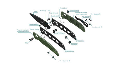 Olight Rubato 3 - Couteau de camping avec rail-lock - Oknife  NYCTALOPE  