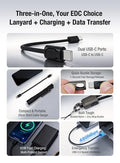 Câble USB-C dragonne Klarus KC01 65W - Transfert 480Mbps - Nylon Tressé