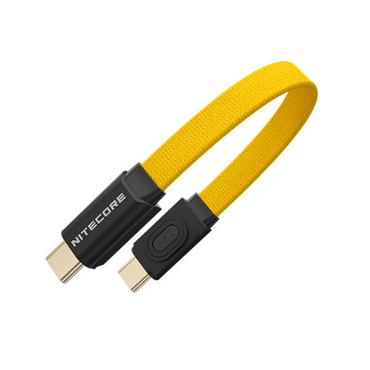 Câble de Charge Rapide Nitecore NLink10 60W/3A - USB-C vers USB-C - Design Magnétique - Ultra Compact - NYCTALOPE