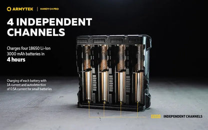Chargeur Armytek Handy C4 PRO – Powerbank – Batteries Li-ion, IMR et Ni-Mh  NYCTALOPE  