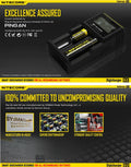 Chargeur D2 Nitecore Li-ion, IMR, Ni-MH, LiFePO4 et Ni-CD  NYCTALOPE  