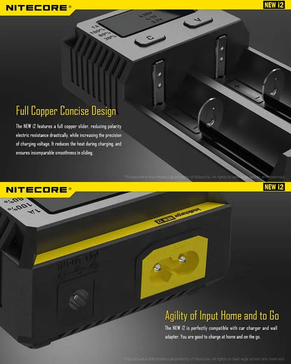 Chargeur Intellicharger Nitecore NEW I2  NYCTALOPE  