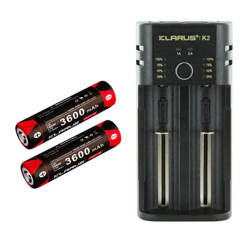 Chargeur Klarus K2 USB, 2 baies Powerbank Li-ion, Ni-MH, Ni-Cd et LiFePO4 Klarus