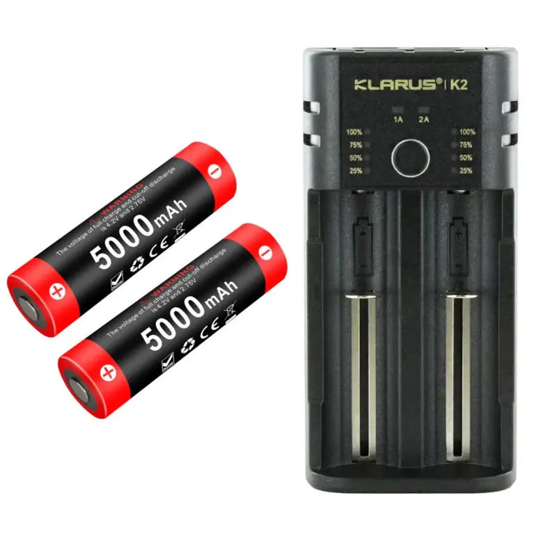 Chargeur Klarus K2 USB, 2 baies Powerbank Li-ion, Ni-MH, Ni-Cd et LiFePO4 Klarus