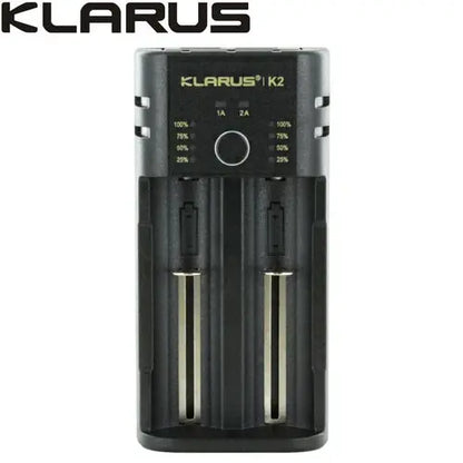 Chargeur Klarus K2 USB, 2 baies Powerbank Li-ion, Ni-MH, Ni-Cd et LiFePO4 Klarus